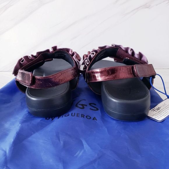 FIGS BY FIGUEROA Ruffle Sandal Adjustable Size 8 - Picture 10 of 16